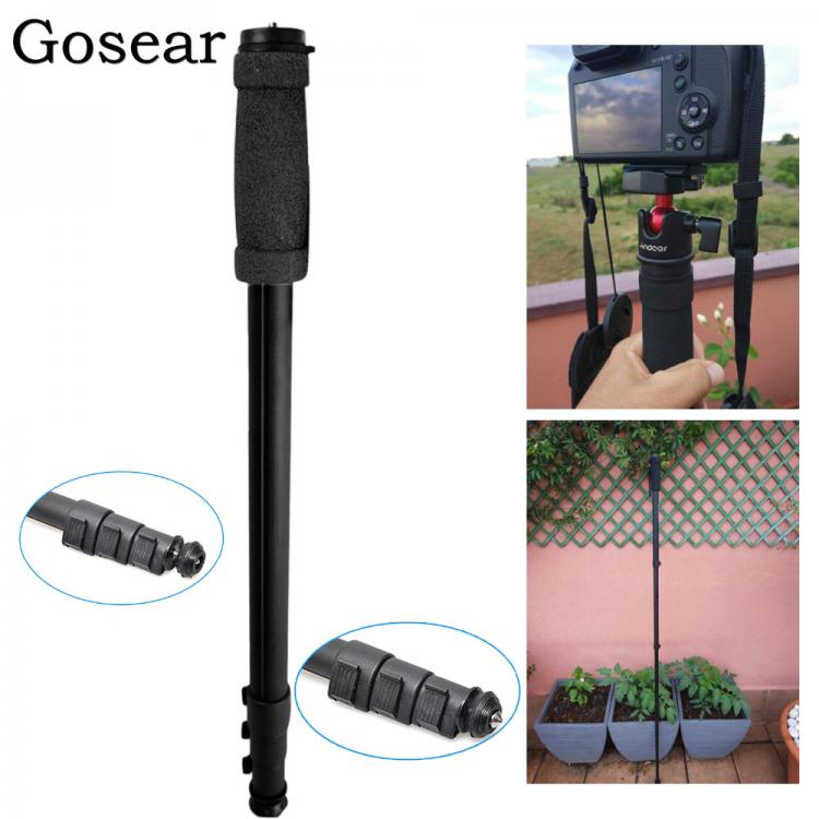 all in one place מצלמות ונלווים Gosear Professional 171CM Adjustable Camera Monopod Tripod with Wrist Strap for Canon Nikon Sony DSLR Camera Video Tripod