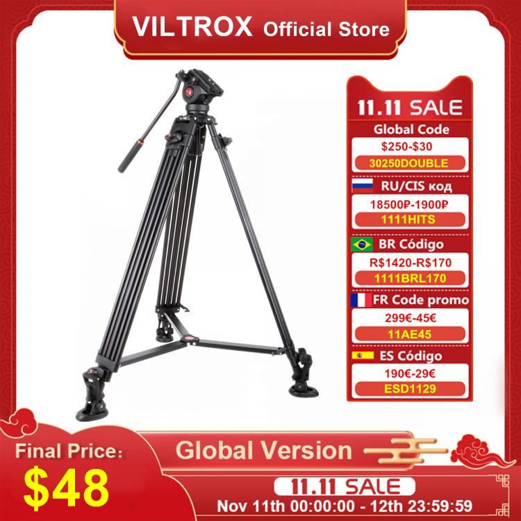 all in one place מצלמות ונלווים Viltrox VX-18M 188cm Professional Tripod Fluid Head Tripod Aluminum Non-slip Portable Camera Video Tripod for Camera DV