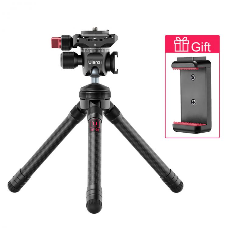 all in one place מצלמות ונלווים Ulanzi MT-28 Mini Tripod for DSLR Camera 360° Panoramic Ballhead with Arca Plate Cold Shoe Carbon Fiber Tripod for Phone Gopro