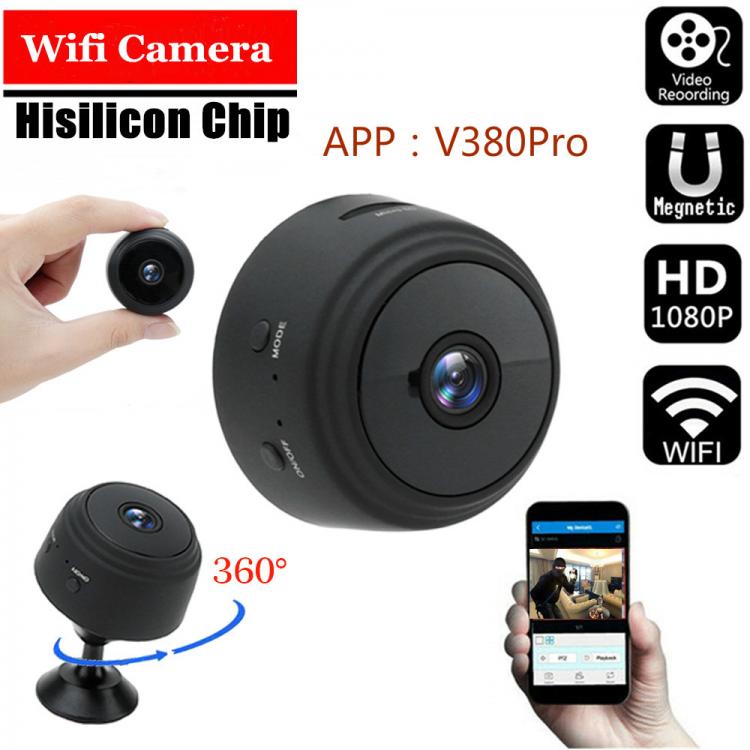 all in one place מצלמות ונלווים A9 1080P Wifi Mini Camera, Home  P2P Camera WiFi, Night Vision Wireless Surveillance Camera, Remote Monitor Phone App V380 Pro