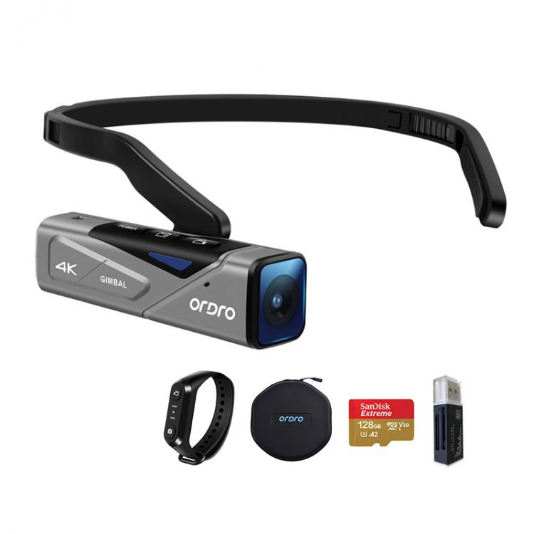 all in one place מצלמות ונלווים Video Camera 4K for Blogger Ordro EP7 Head Wearable Vlog Cameras WiFi FPV Digital Camcorder with Remote and 128GB SD Memory Card