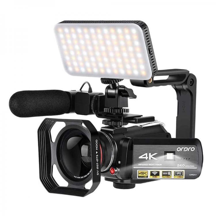 all in one place מצלמות ונלווים Video Camera 4K for Blogger, Ordro AC3 IR Night Vision WiFi Digital Cameras Professional, YouTuber Vlogging Camcorders  Full HD