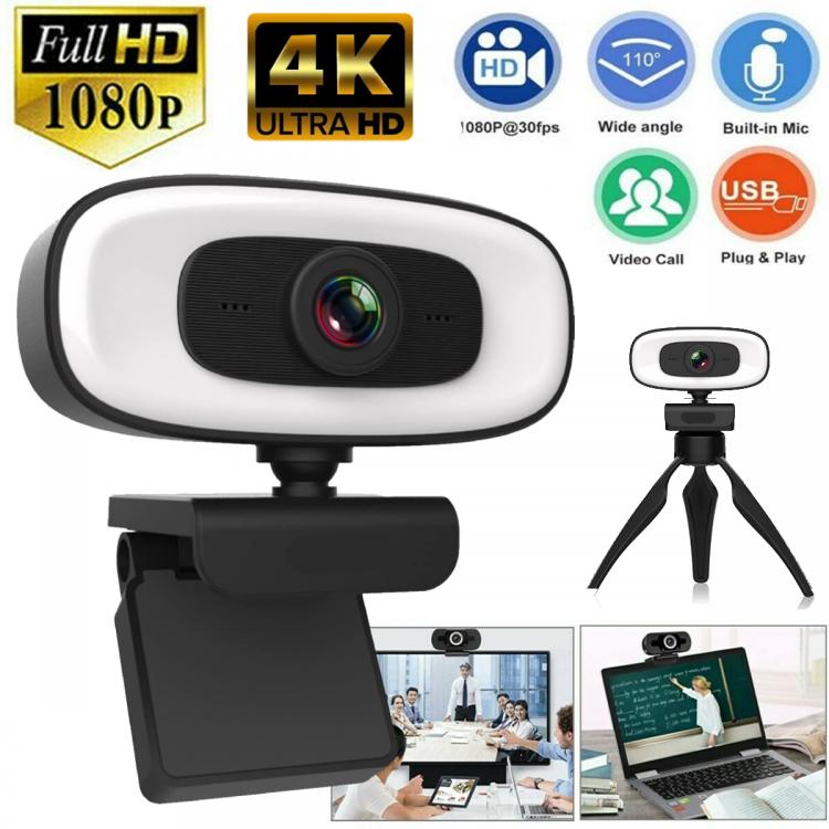 all in one place מצלמות ונלווים 4K Webcam PC Laptops Portable Webcam Live Streaming Flexible Web Cam 1080p Web Camera For Computer With Microphone Full HD