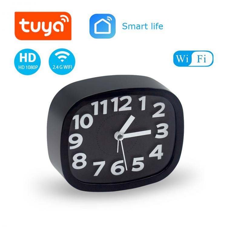 all in one place מצלמות ונלווים Yoothi Wireless Small Table Clock Camera IP WIFI Tuya Smart Micro Secret Video Camera Mini WIFI Alarm Clock Camera Full HD 1080P