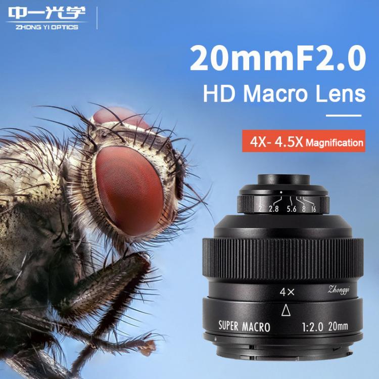 all in one place מצלמות ונלווים Zhongyi 20mm F2.0 4-4.5X Macro Lens Full Frame For Canon EF/EF-M Nikon F Sony E Pentax K Olympus M4/3 Fujifilm X Sony A Camera