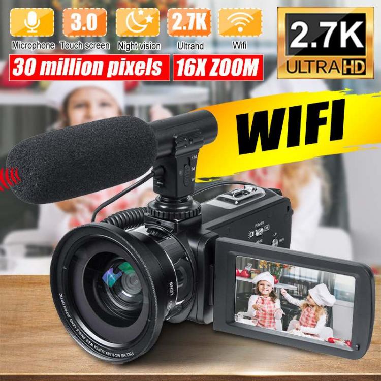 all in one place מצלמות ונלווים WIFI HD Camcorder Professional vlog Video Camera LCD Touch Screen 30MP 16X Zoom Night Vision Digital Camera With Microphone Lens