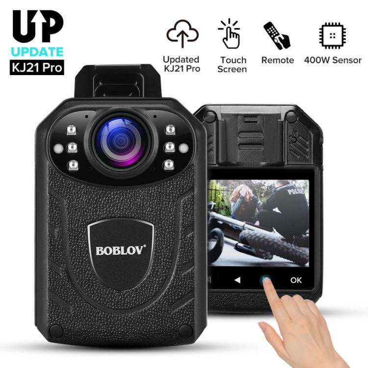 all in one place מצלמות ונלווים BOBLOV KJ21Pro Mini Video Camera HD 1296P Police Bodycam Remote Control Worn Camara Extra lens Night Vision Small Camcorders
