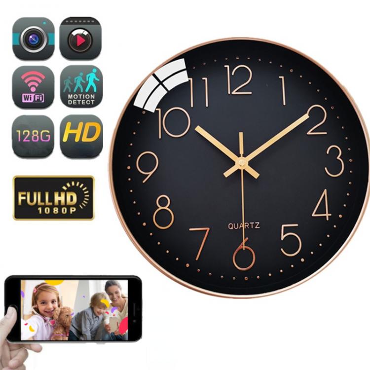 all in one place מצלמות ונלווים 1080P HD Mini Camera IP wifi CCTV Wall Clock Camera Home Security Wifi Nanny Camera Video Recorder with Motion Detection