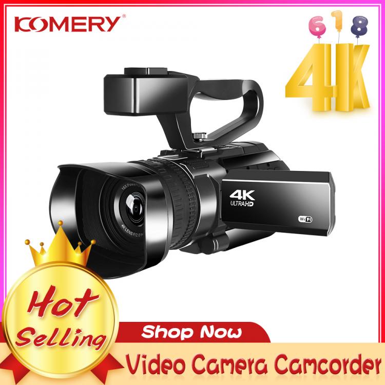 all in one place מצלמות ונלווים Komery New Arrival 4K Video Camcorder Vlogging Camera for Webcam 48MP WIFI 30X Digital Zoom 3.0 〃Touch Screen Recorder Camera