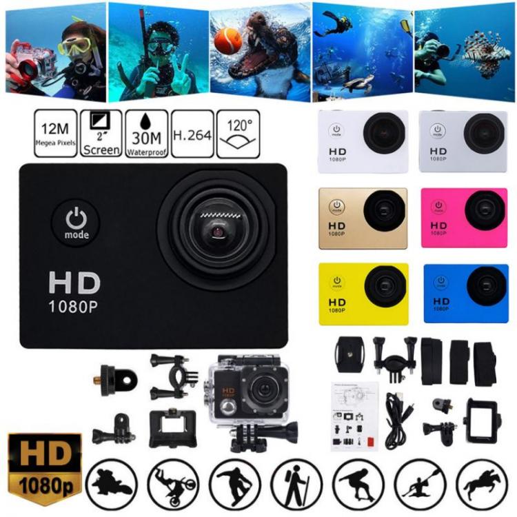 all in one place מצלמות ונלווים 2021 New Action Camera 12MP HD 1080P 32GB 140D Underwater Waterproof Cam Helmet Vedio Go Sports Pro Cam Mini DV Video Camera