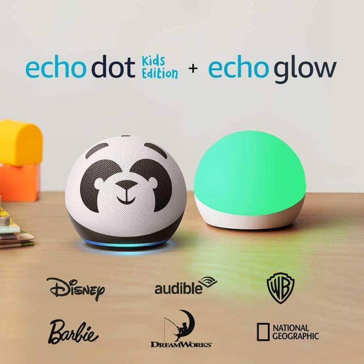 all in one place ביתית Echo Dot (4th Gen) Kids + Echo Glow | Panda