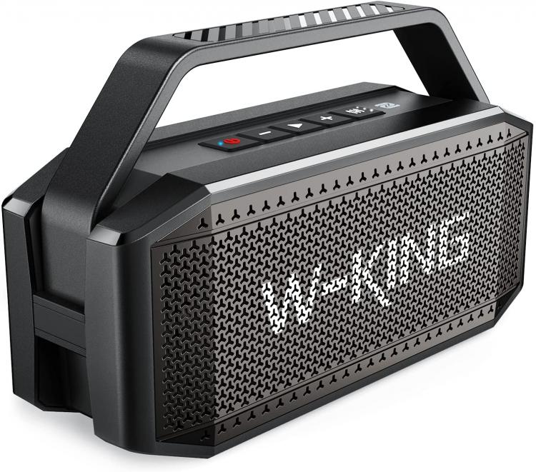 all in one place ביתית Bluetooth Speaker, W-KING 60W RMS(80W Peak) Super Loud,Full Bass,40H Playtime,Large Waterproof Outdoor Wireless Portable Speaker w