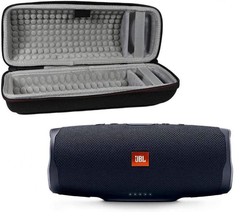 all in one place ביתית JBL Charge 4 Waterproof Wireless Bluetooth Speaker Bundle with Portable Hard Case - Black
