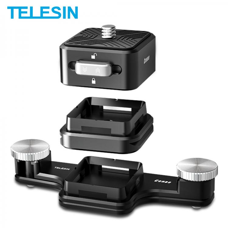 all in one place מצלמות ונלווים TELESIN Tripod Monopod Quick Release Plate Base Shoulder Strap Belt Clamp For GoPro Hero 10 9 8 7 6 Insta360 Action Camera DSLR