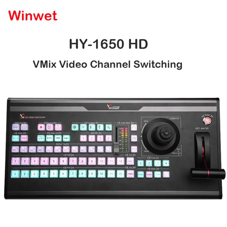 all in one place מצלמות ונלווים Winwet HY-1650HD vMix Video Channel Switcher Personalized ODM Director Keyboard Fader Control PGM Volume For Broadcasts Live