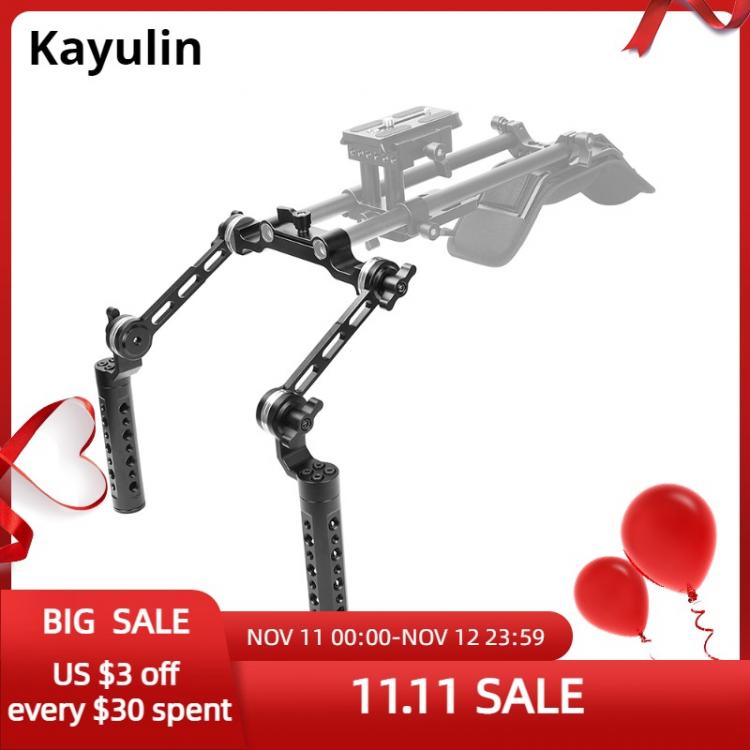 all in one place מצלמות ונלווים Kayulin Adjustable ARRI Rosette Hand Grip Pair With Extension Arm For Dslr Shoulder Rig Cheese Handle Grip Photo Studio
