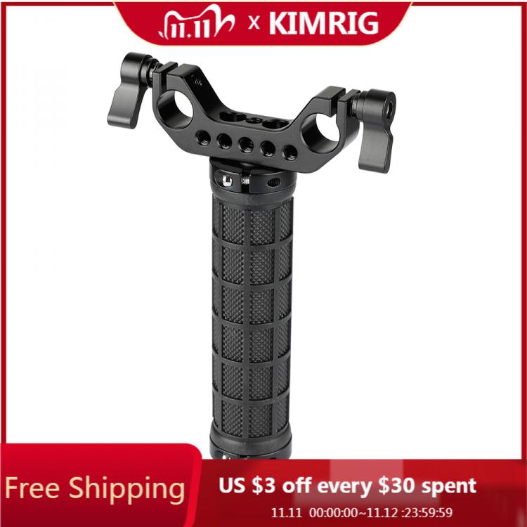 all in one place מצלמות ונלווים KIMRIG Rubber Hand Grip With Dual Rod Clamp For Handheld Camera Stabilizer Photo Studio Accessory
