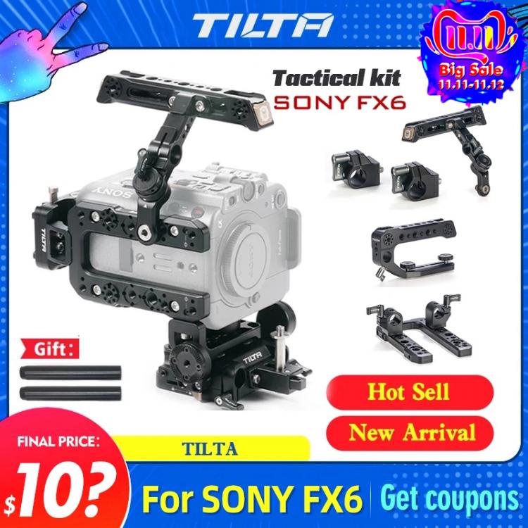 all in one place מצלמות ונלווים TILTA SONY FX6 ES-T20-A camera cage Cinema Rig for Vertical shot Armor With power supply System/V Mount Battery Plate/Top Plate