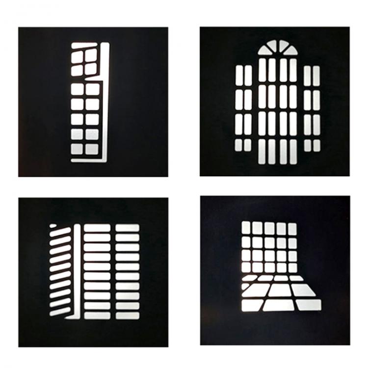 all in one place מצלמות ונלווים 24 style DIY optical snoot background shape effect projection film graphic gobo insert for godox flash LED Light