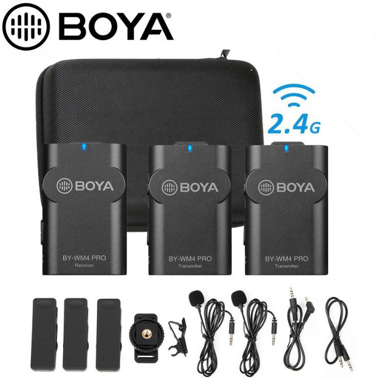 all in one place מצלמות ונלווים BOYA BY-WM4 Pro K1/K2/K3/K4/K5 2.4G Wireless Microphone Vlog for DSLR Camera Smartphone for Canon Nikon iOS iPhone 12 Phone Mic