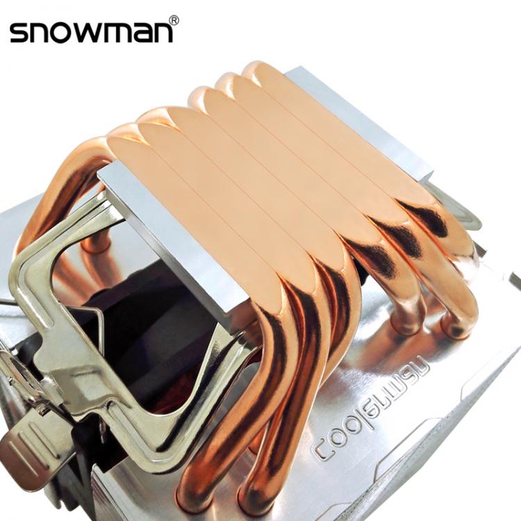 all in one place חומרה SNOWMAN 6 Heat Pipes CPU Cooler 4 Pin PWM RGB PC Quiet Intel LGA 2011 775 1200 1150 1151 1155 X79X99 AMD AM3 AM4 CPU Cooling Fan