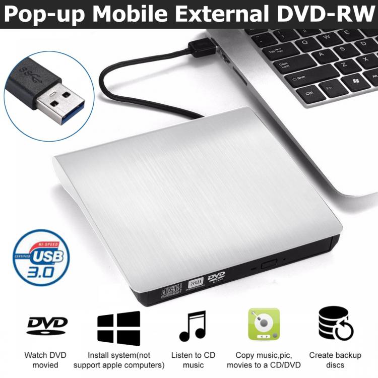 all in one place חומרה External DVD Drive USB 3.0 Portable CD DVD RW Drive Writer Burner Optical Player Compatible For Windows 10 Laptop Desktop iMacs