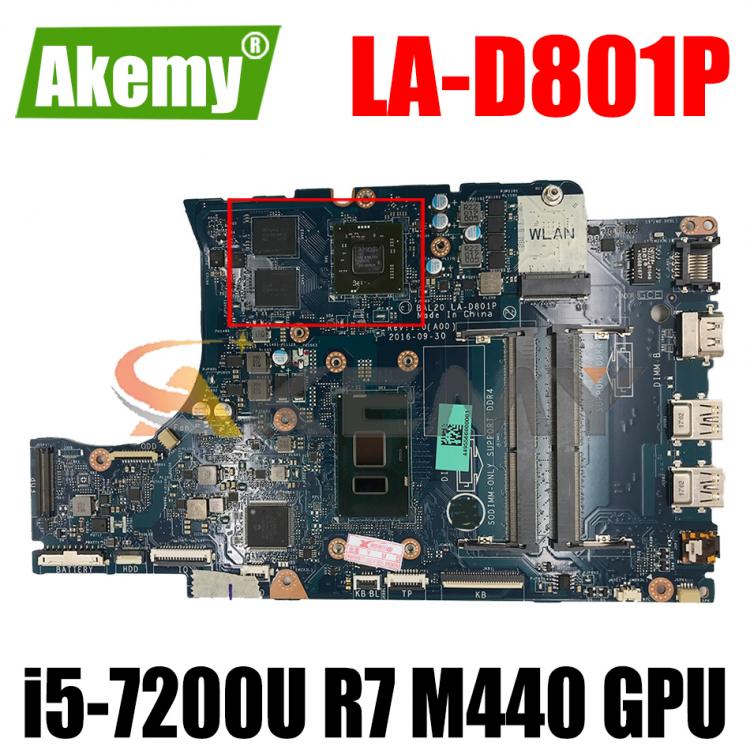 all in one place חומרה BAL20 LA-D801P Mainboard For DELL Inspiron 5567 5767 Laptop Motherboard CN-0KFWK9 0KFWK9 With i5-7200U R7 M440 GPU 100% Tested