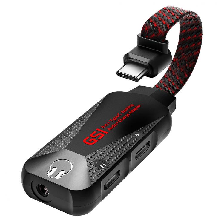 all in one place חומרה For GS1 2021 New USB-C Type-C Fast Charge 3.5mm Audio Three in One Eat Chicken Game Mobile Phone High Quality Sound Card Adapter