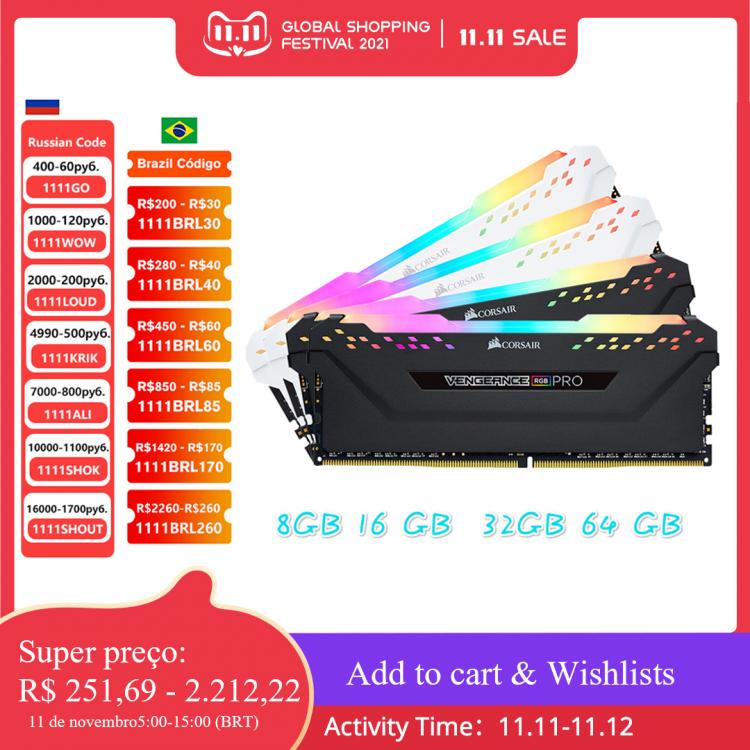 all in one place חומרה CORSAIR Vengeance RGB PRO DDR4 RAM 8GB 3000MHz DIMM Desktop Memory Support Motherboard 8g 16g ddr4 3200 3600Mhz rgb ram 16gb 32g