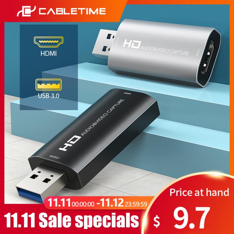 all in one place חומרה CABLETIME 4K Video Capture HDMI Capture Card USB 3.0 2.0 60FPS for Switch Camera Live Streaming Recording PS4 DVD Recorder C371
