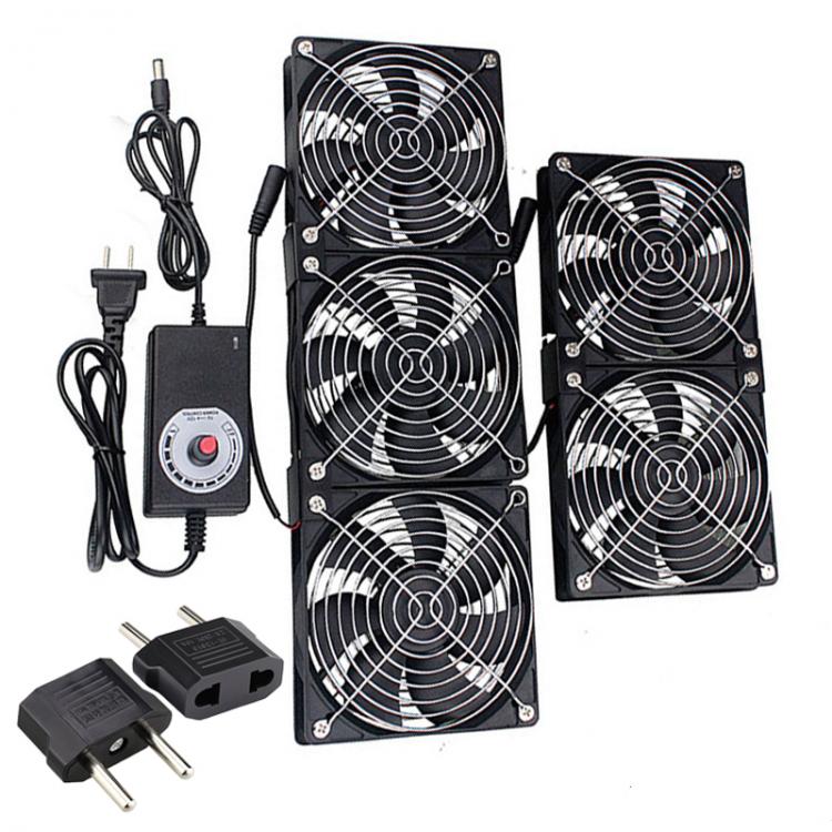all in one place חומרה Gdstime 120mm 3000RPM Fan cooling With controller 12cm 12V 220V Btc Machine Chassis Workstation Cabinet Radiator Server fan