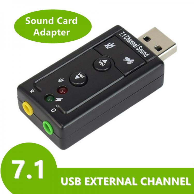 all in one place חומרה 3.5mm Jack Headset 7.1 Sound Card Virtual 7.1 Channel Sound Card External USB 2.0 Audio Mic Speaker Adapter Microphone Stereo