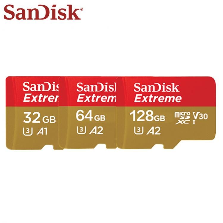 all in one place אביזרים SanDisk Memory Card Extreme 32GB 64GB 128GB SDXC High Speed UHS-I Micro SD Card U3 4K A2 Flash Card Memory Microsd