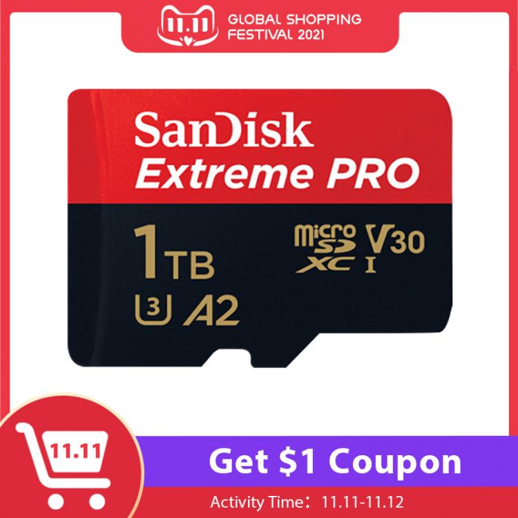 all in one place אביזרים SanDisk 512GB Micro SD Card 1TB Extreme PRO U3 V30 A2 Flash Card Memory Card Ultimate Speed Up to 170MB/S TF Card 4K MicroSDXC