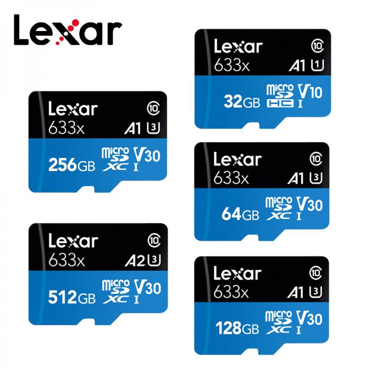 all in one place אביזרים Lexar 633X Memory Card 512GB 256GB 128GB 64GB SDXC Micro sd card 32GB SDHC 95M-100M/s TF Card for Gopro/DJI/Nintendo/smartphone