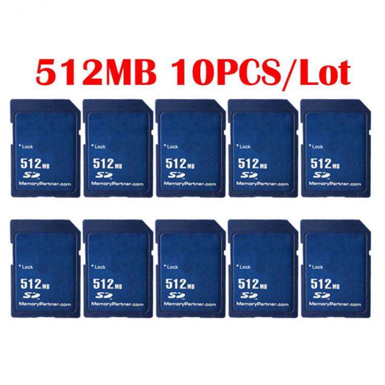 all in one place אביזרים 10PCS/LOT Wholesale Price Standard SD Card 256MB 512 MB 1GB 2GB SD Secure Digital Flash Memory Card Tarjeta Carte Free Shipping