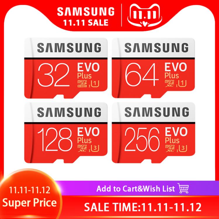 all in one place אביזרים SAMSUNG EVO PLUS Memory Card 256GB High Speed 100 MB/S Micro SD Class 10 U3 TF Cards UHS-I 128G 64GB 32GB Micro SD Card