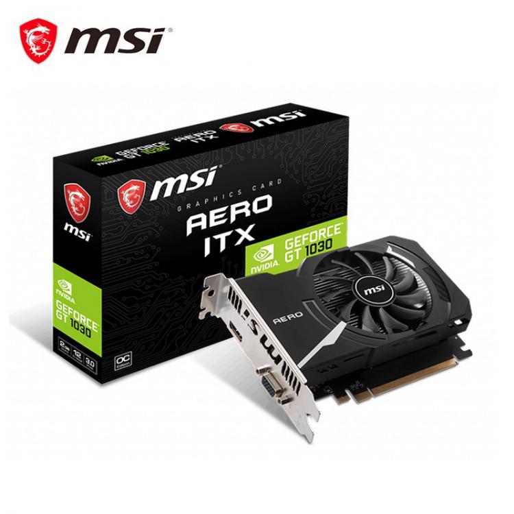 all in one place חומרה MSI Graphics Card 2G GDDR4 for Desktop Workstation 64 Bit Video Card Single fan VGA and HDMI interface GT1030 AERO ITX 2GD4 OCV1