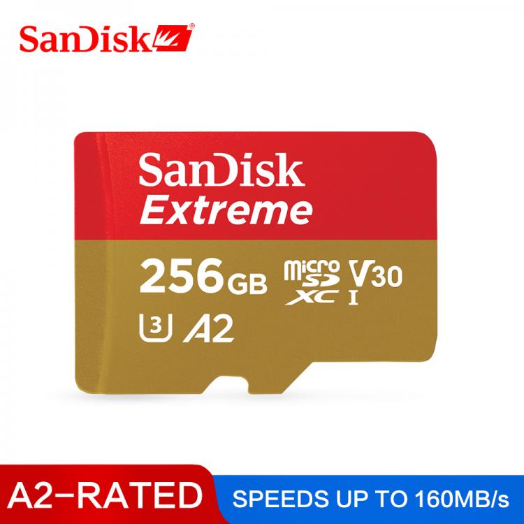 all in one place אביזרים SanDisk Micro SD Card 256GB A2 Read Speed 160M/s Memory Card 32GB Extreme Micro SD UHS-I TF Card U3 V30 64GB 128GB Support 4K