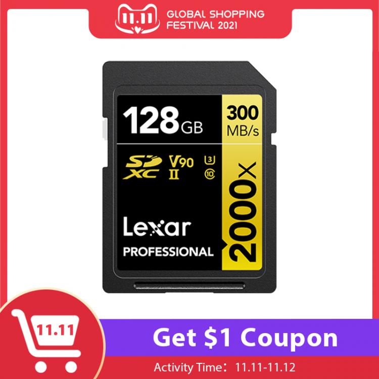 all in one place אביזרים Lexar Memory Card 128GB Professional SD Card 64GB 2000x High Speed SDHC SDXC Card 32GB UHS-II Card U3 For 4K Full HD Video Camer