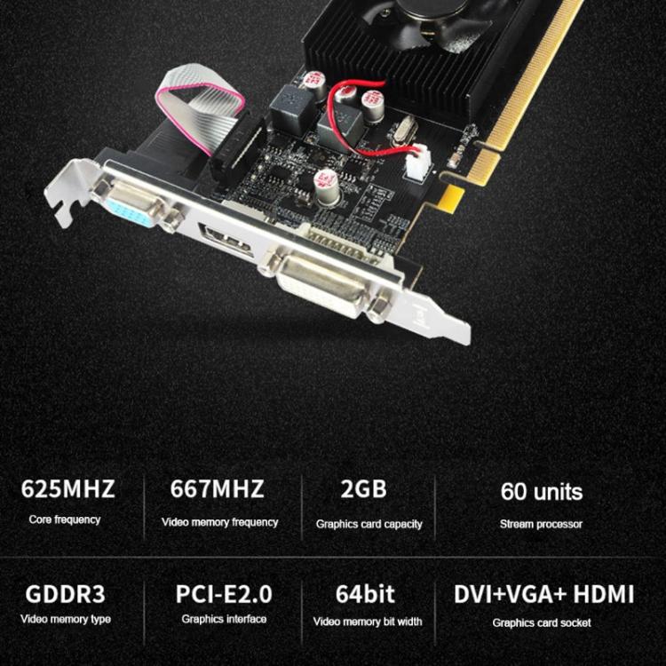 all in one place חומרה Low Profile for hd7450 Image Card PCI-E 2.0 Half-height Graphics Card 2GB 64Bit GDDR3 Video Card for PC Desktop Computer