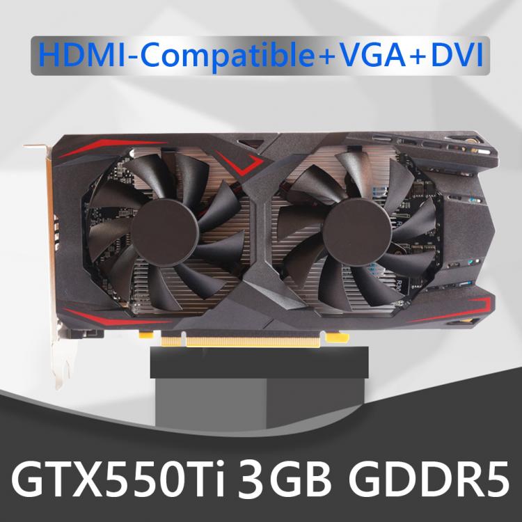 all in one place חומרה GTX550Ti 3GB 192bit GDDR5 NVIDIA Computer Graphic Card PCI-Express 2.0 HDMI-Compatible Gaming Video Cards with Dual Cooling Fan