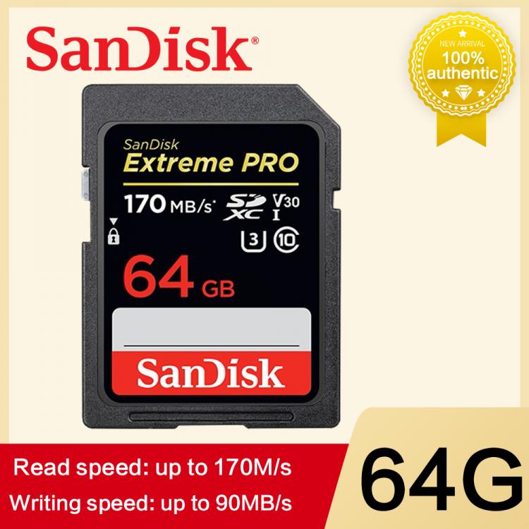 all in one place אביזרים SanDisk Extreme PRO Memory Card SD card 64GB 512GB 128GB 256gb 32gb Memory Card U3 4k High Speed Class 10 170MB/s V30 for camera