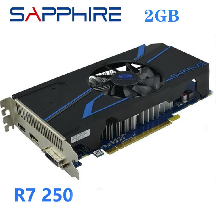 all in one place חומרה Used SAPPHIRE Video Cards R7 250 2GB Computer Gaming Radeon R7250X 2G For AMD Video Card Map 128bit HDMI VGA DVI GDDR5