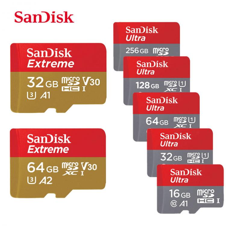 all in one place אביזרים SanDisk Memory Card Micro SD 128GB 200GB 256GB 64GB 32GB 16GB Class 10 UHS-1 SDHC/SDXC Max 100M/s TF Trans Flash Mikro Card