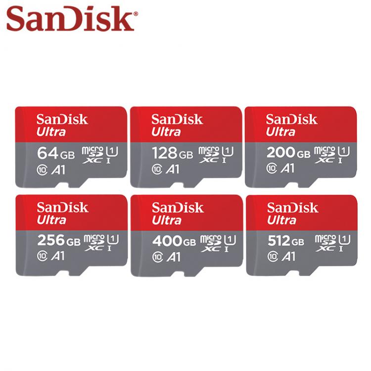 all in one place אביזרים SanDisk 400GB Micro SD Card 200GB 256GB Memory Card 128GB TF Card 64GB SDHC Card 32GB 16GB UI Up To 100MB/S C10 A1 Real Capacity