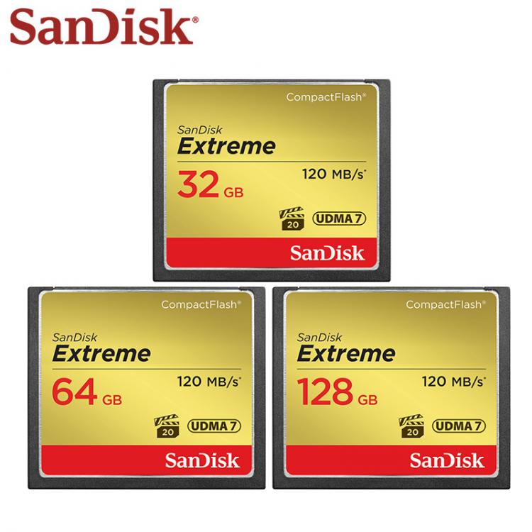all in one place אביזרים SanDisk Memory Card 128GB CompactFlash Card 64GB Extreme CF Card 32GB VPG-20 120MB/s Flash Card 128GB For camera 4K HD Video
