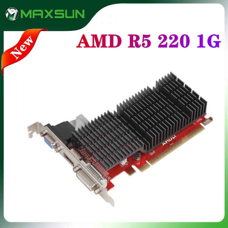 all in one place חומרה MAXSUN Full New Desktop AMD R5 220 1GB GDDR3 Graphics Cards 64bit HDMI-compatible VGA DVI PC Computer Games Video Card