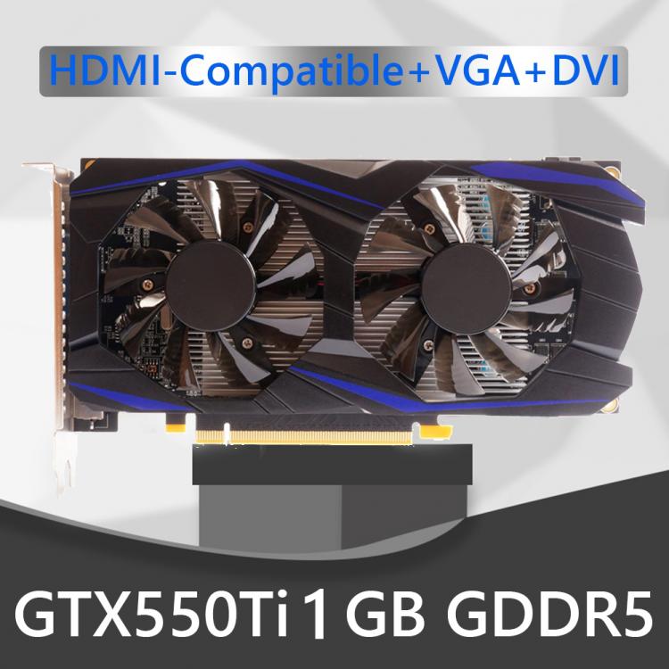 all in one place חומרה Graphics card Professional for NVIDIA GTX550Ti 1GB GDDR5 192Bit Pci-e 2.0 Graphics Card with Dual Fan HDMI-Compatible for Player