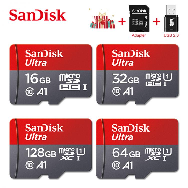 all in one place אביזרים SanDisk A1 Memory Card 128GB 64GB 32GB 16GB 98MB/S 16 32 64 128 Micro sd card Class10 UHS-1 flash card Memory Microsd TF/SD Card